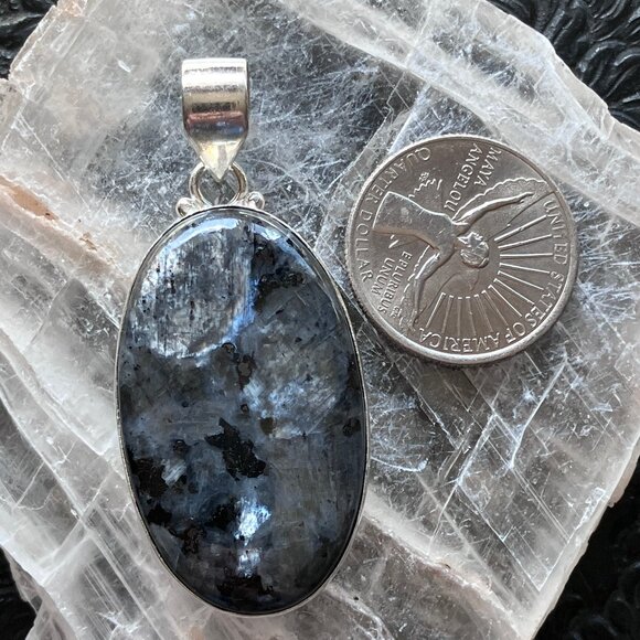 Larvikite Pendant Crystal Stone Jewelry - Picture 8 of 8